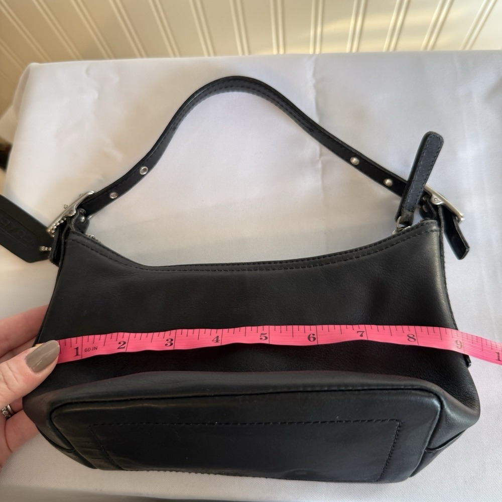 Coach Black Leather Hobo Shoulder Bag - Picture 14 of 14